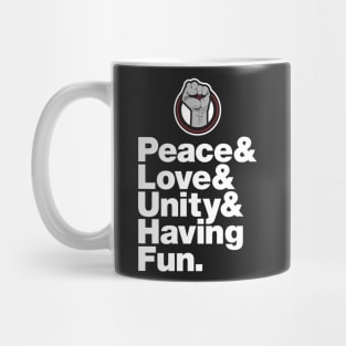 Peace, Love, Unity, & Having Fun: Experimental Jetset Mug